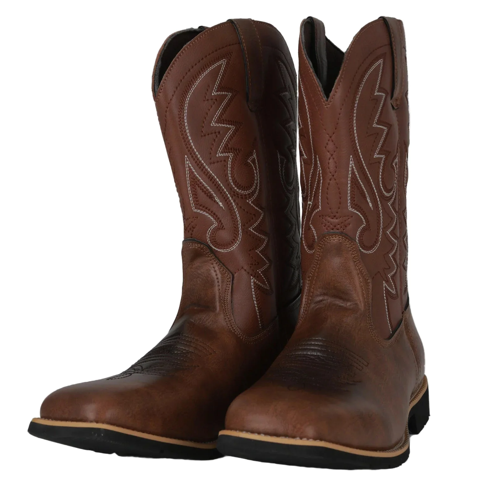 Miesten Cowboy Bootsit Brodeerattu Denim Retrotyyli