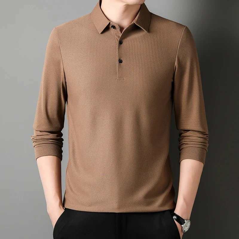 Miesten Business Casual pitkähihainen poolopaita - Image 6