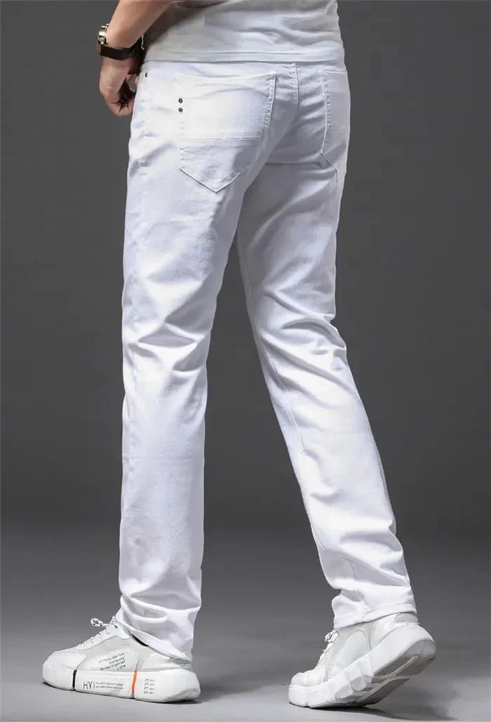 Miesten Classic White Slim Fit farkut - Image 9