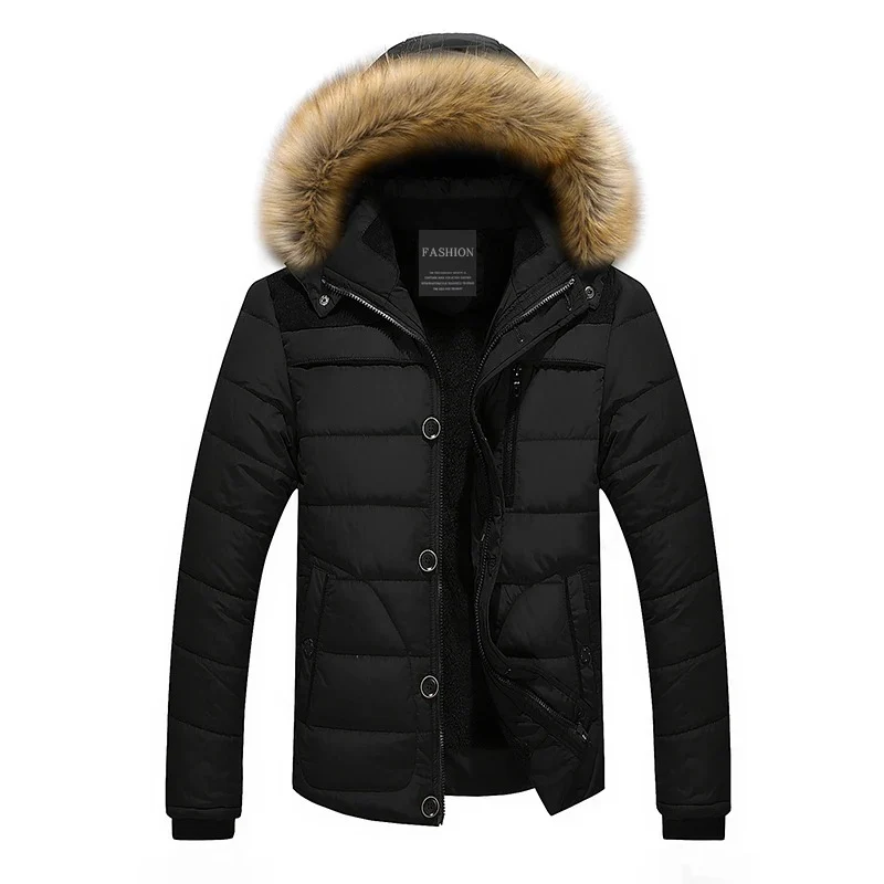 Miesten Fleece turkis alas puuvilla Parka - Image 2