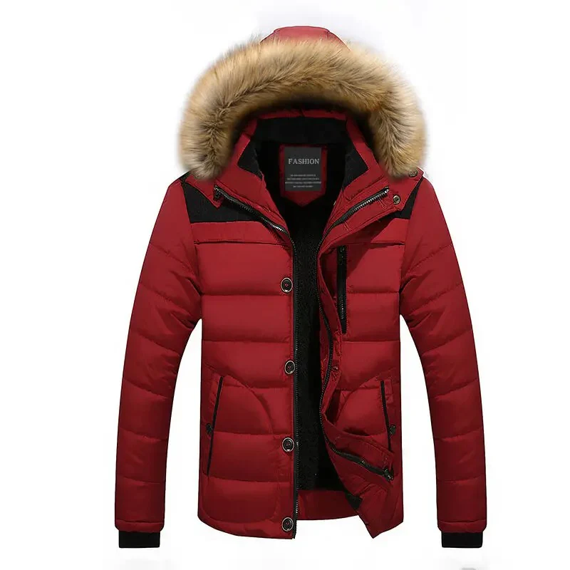 Miesten Fleece turkis alas puuvilla Parka - Image 3
