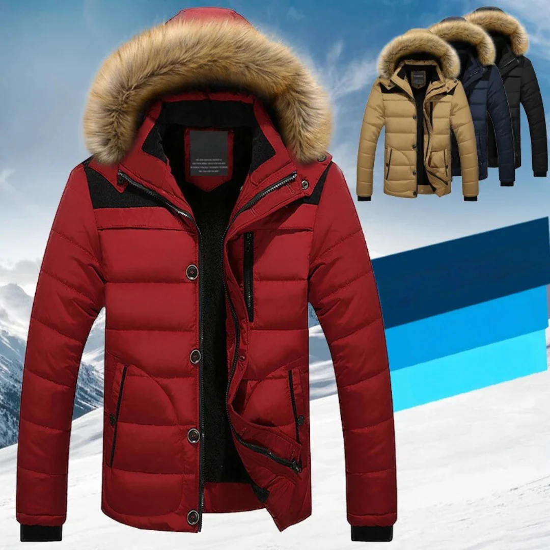 Miesten Fleece turkis alas puuvilla Parka - Image 5