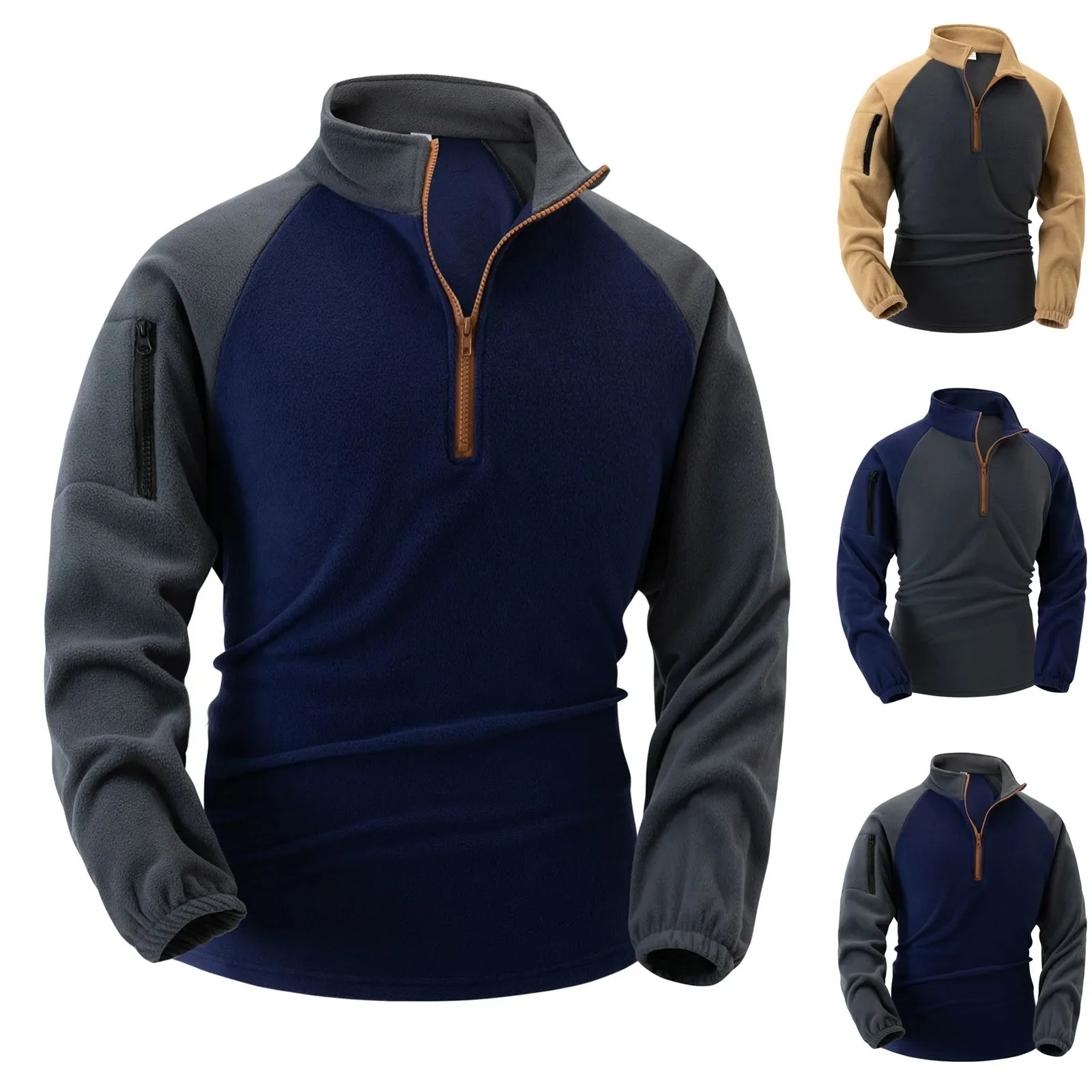 Miesten hihatasku Fleece villapaita - Image 6
