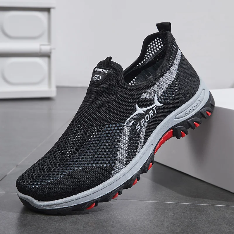 Miesten Kevyet Verkko Sneakers Muotiin Sopivat Kävelykengät - Image 2