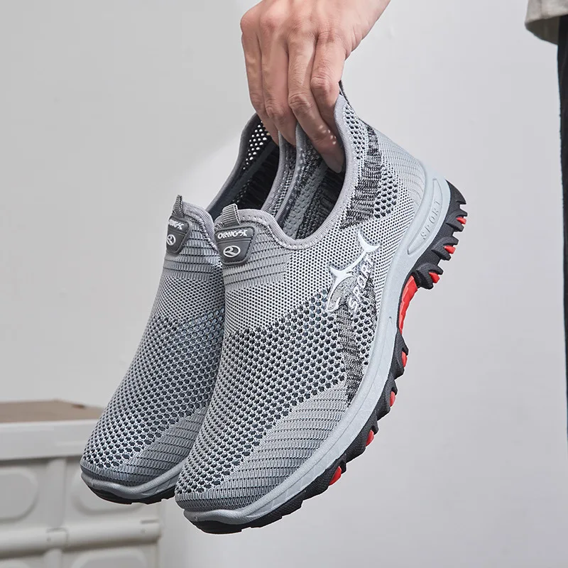 Miesten Kevyet Verkko Sneakers Muotiin Sopivat Kävelykengät - Image 3