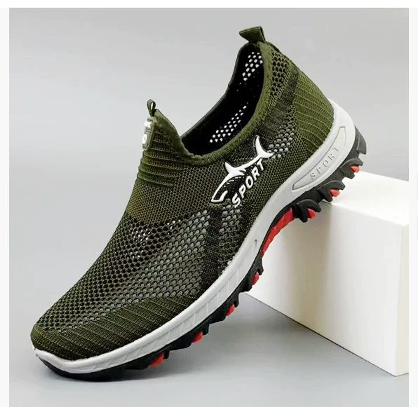 Miesten Kevyet Verkko Sneakers Muotiin Sopivat Kävelykengät - Image 5