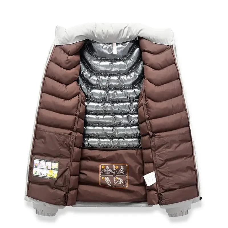 Miesten lämmin paksu talvi Parka - Image 6