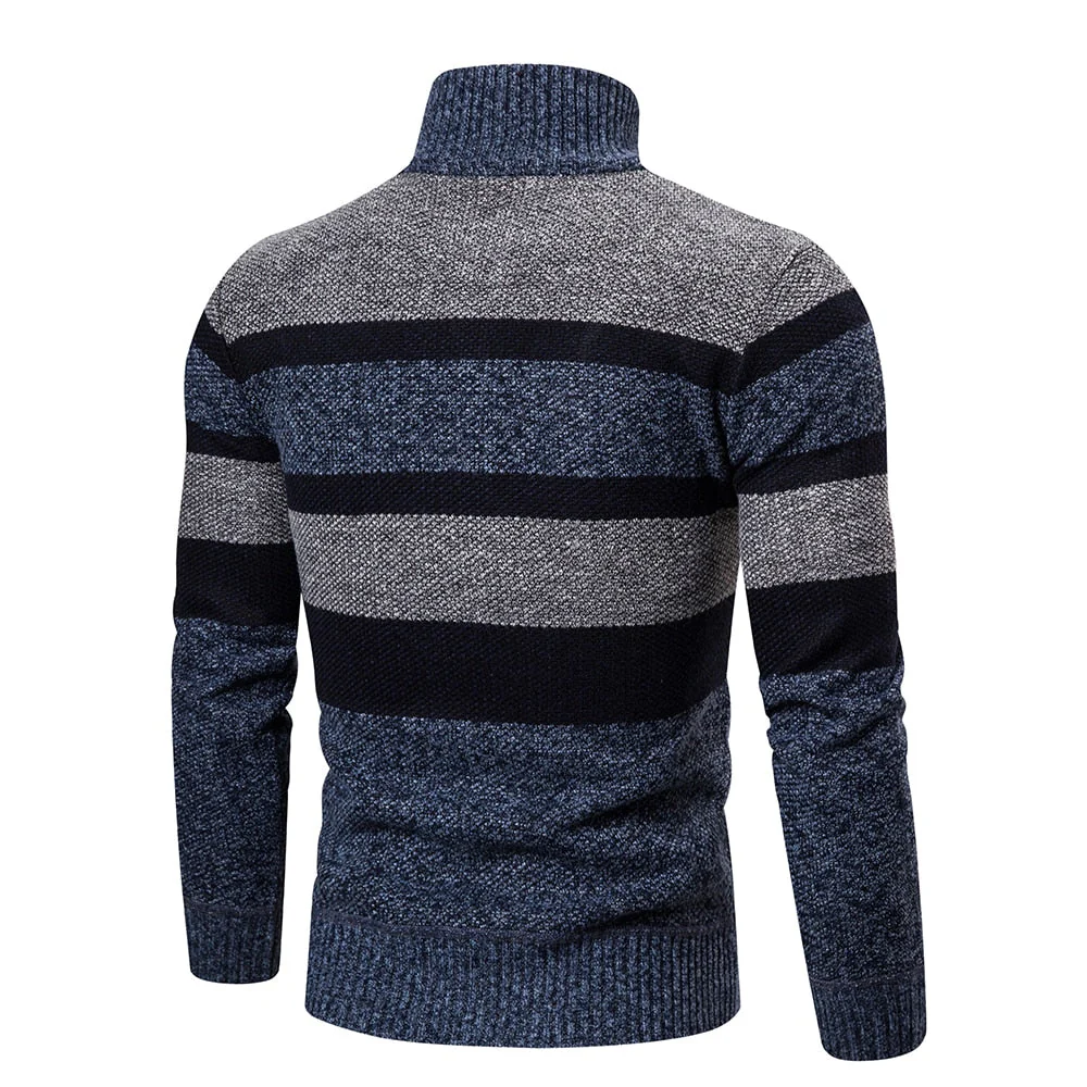 Miesten Neulecardigan Raidallinen Slim Fit Neule - Image 2