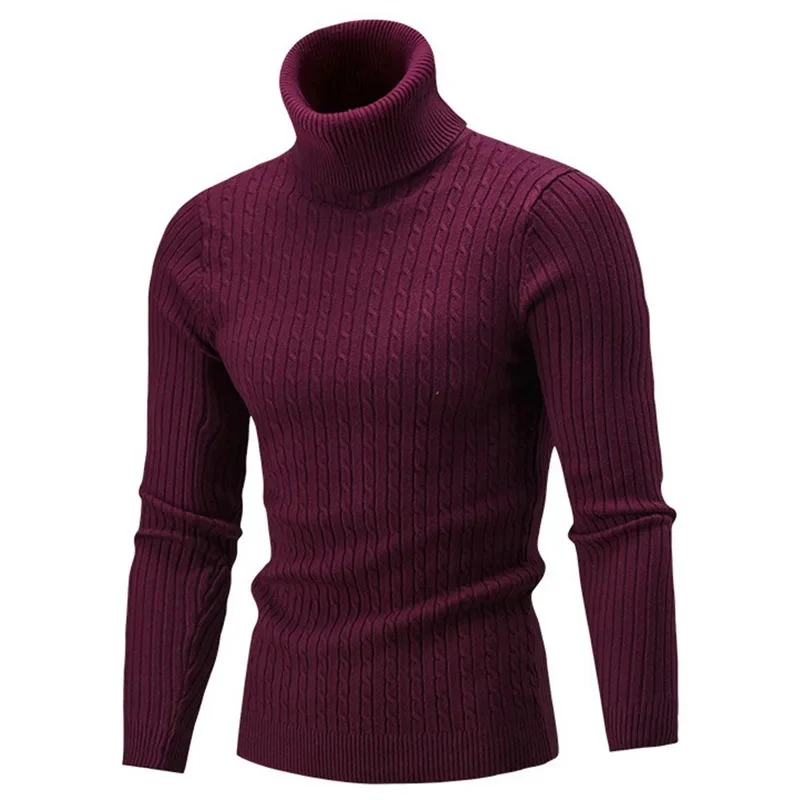 Miesten ohut turtleneck Tekokuitu - Image 6
