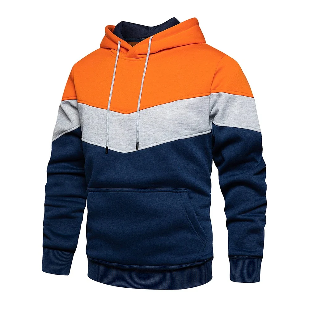 Miesten Patchwork Fleece Huppari - Image 10