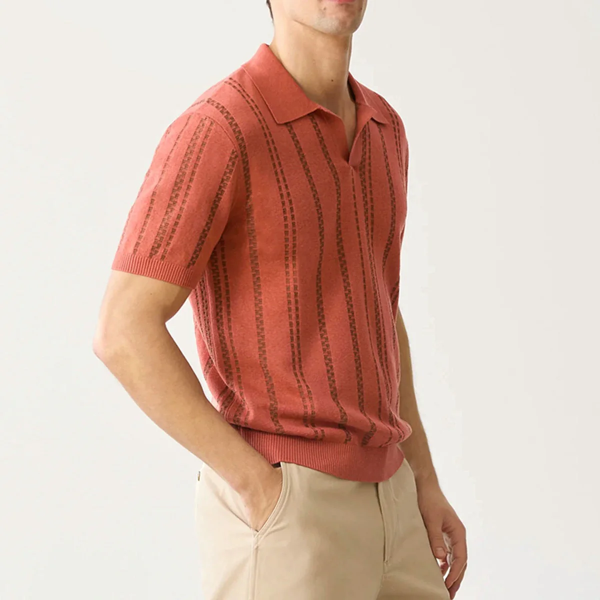 Miesten Poloshirt V-rengas Tyylillä - Image 2