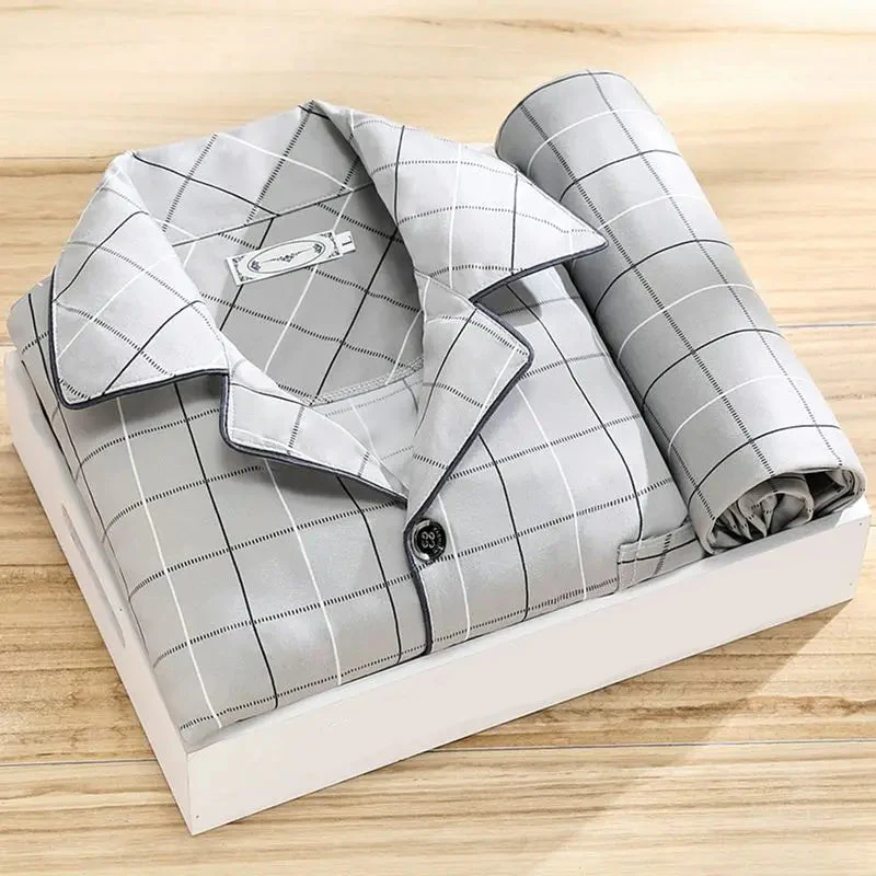 Miesten Pyjamasetti Klassinen Tyylikäs - Image 6