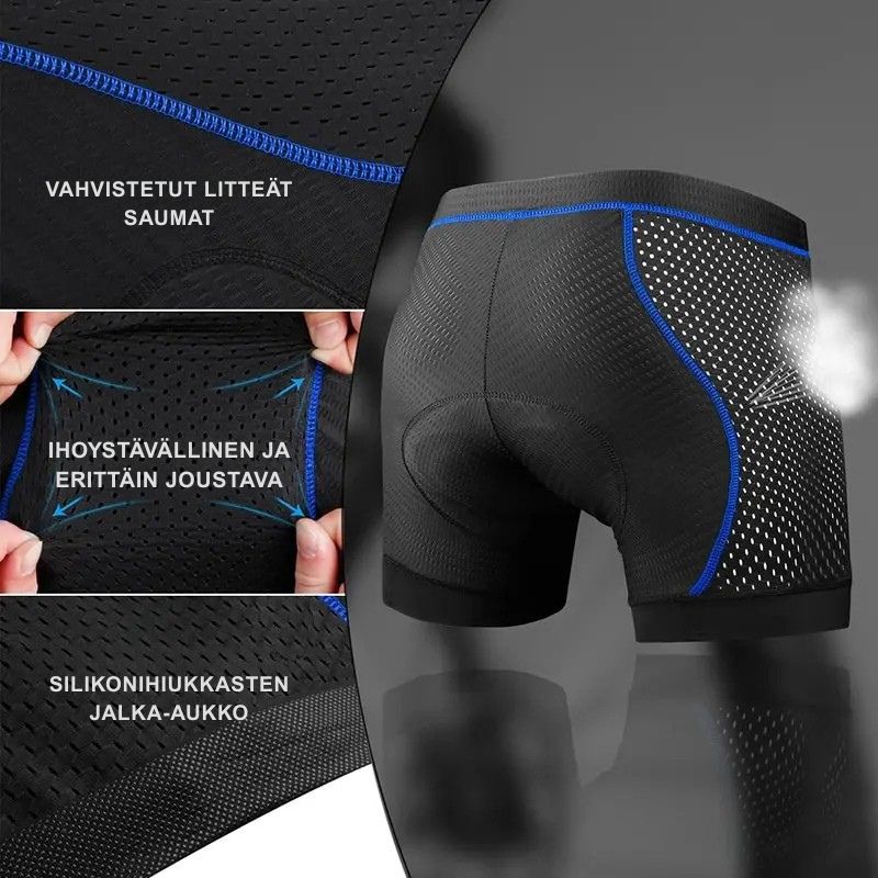 Miesten Pyöräilyshortsit, 5d-pehmustettu Hengittävä Elastaani - Image 7