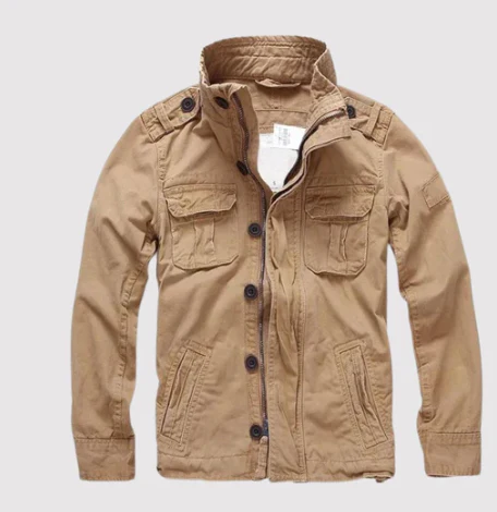 Miesten Retro Cargo-takki Denimistä Useilla Taskuilla - Image 3