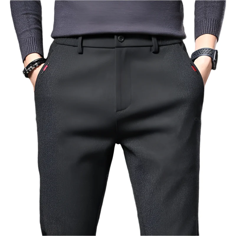 Miesten slim fit -puuvillahousut - Image 2