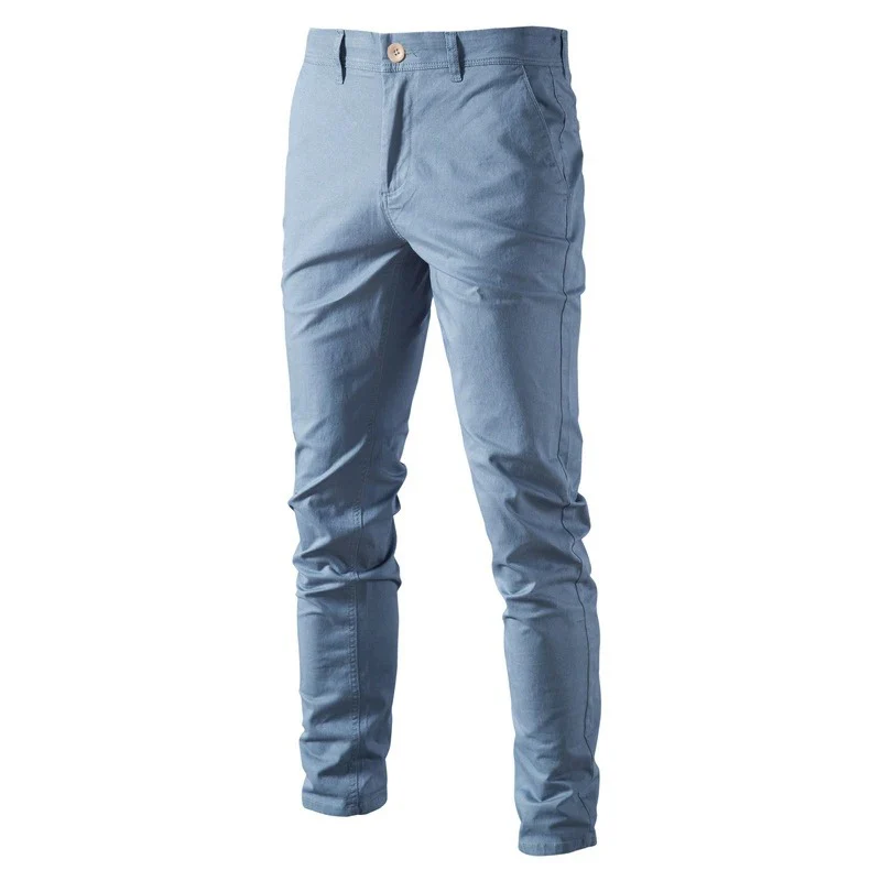 Miesten slim fit -puuvillahousut - Image 2