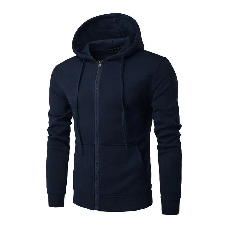 Miesten Slim Fit Vetoketjullinen Hupparitakki - Image 2