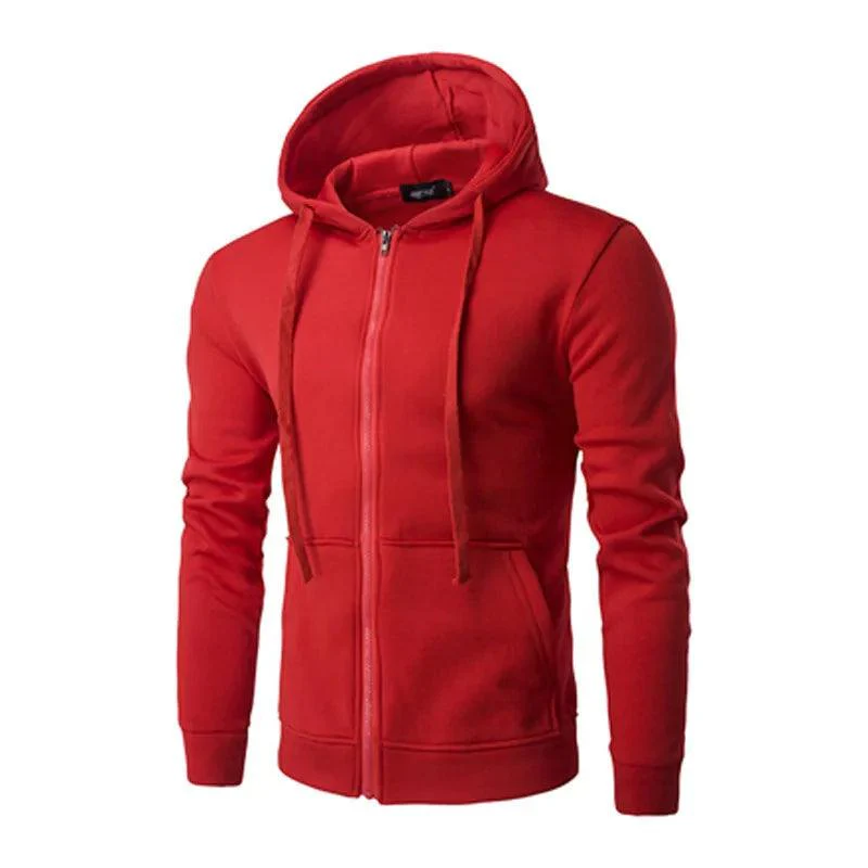 Miesten Slim Fit Vetoketjullinen Hupparitakki - Image 5
