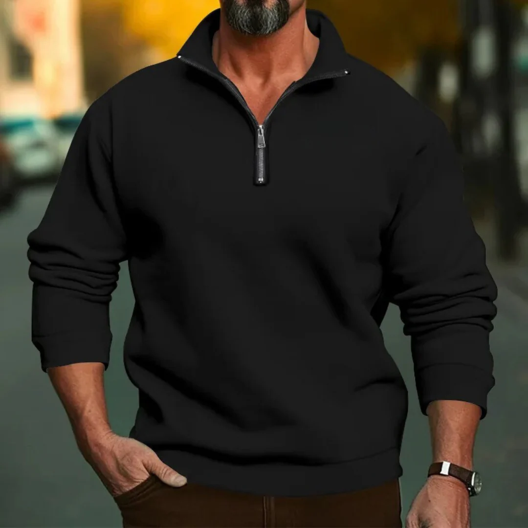 Miesten Stand-kaulus Half-Zip Huppari - Image 15