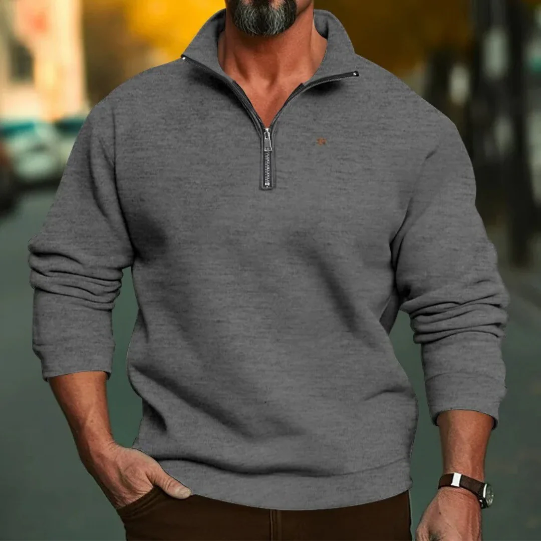 Miesten Stand-kaulus Half-Zip Huppari - Image 8