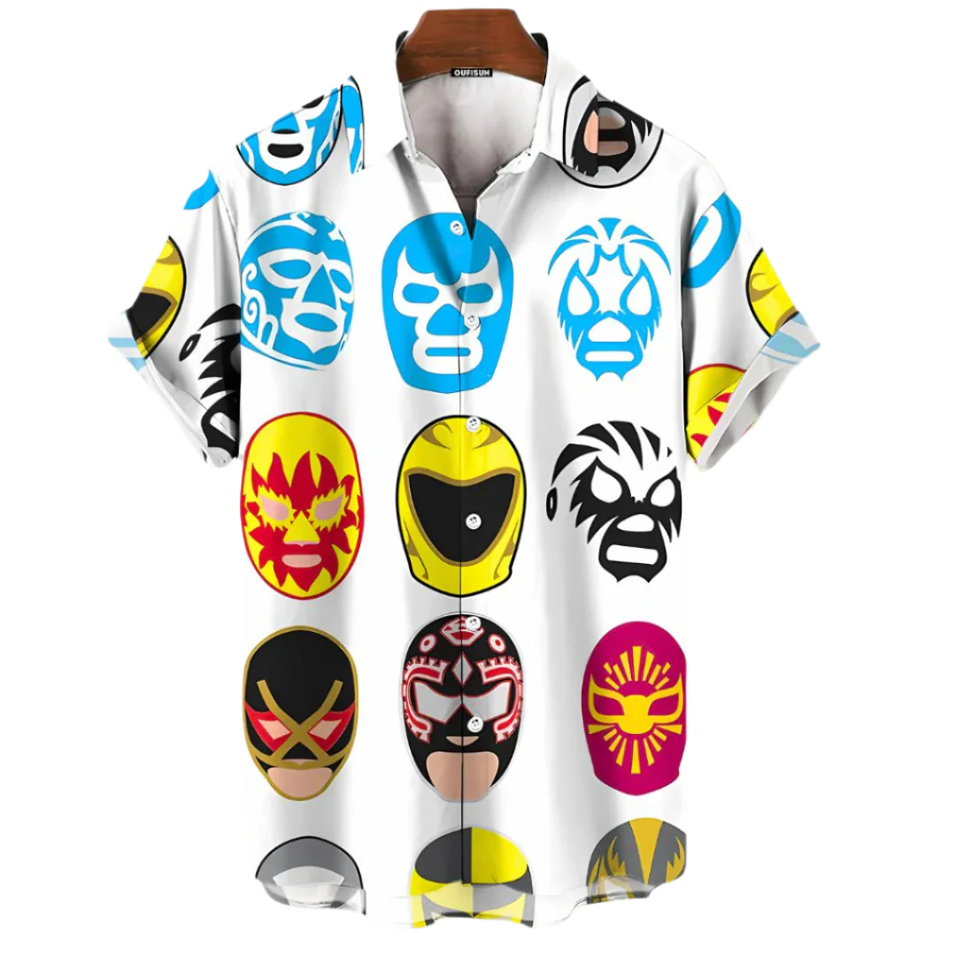 Miesten T-Paita Luchador Printti Hengittävä Kangas