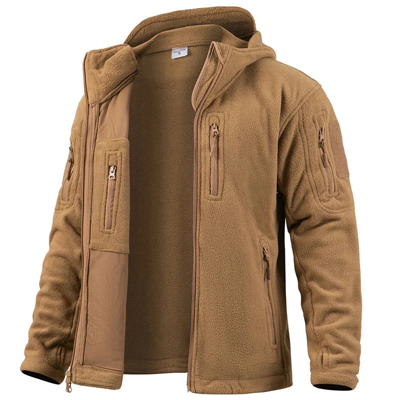 Miesten Takki Fleece Huppari Monilla Taskuilla