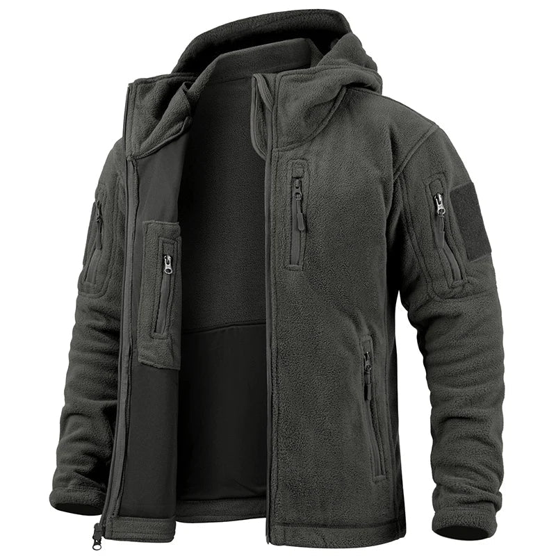 Miesten Takki Fleece Huppari Monilla Taskuilla - Image 3