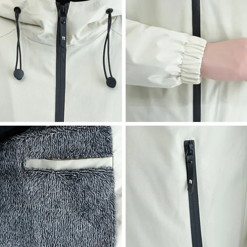 Miesten Thermal Fleece Windbreaker takki - Image 7