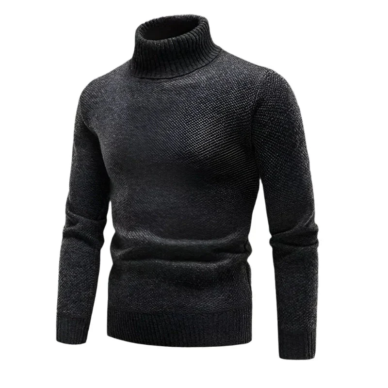 Miesten Turtleneck Pusero Merinovillasta Klassinen