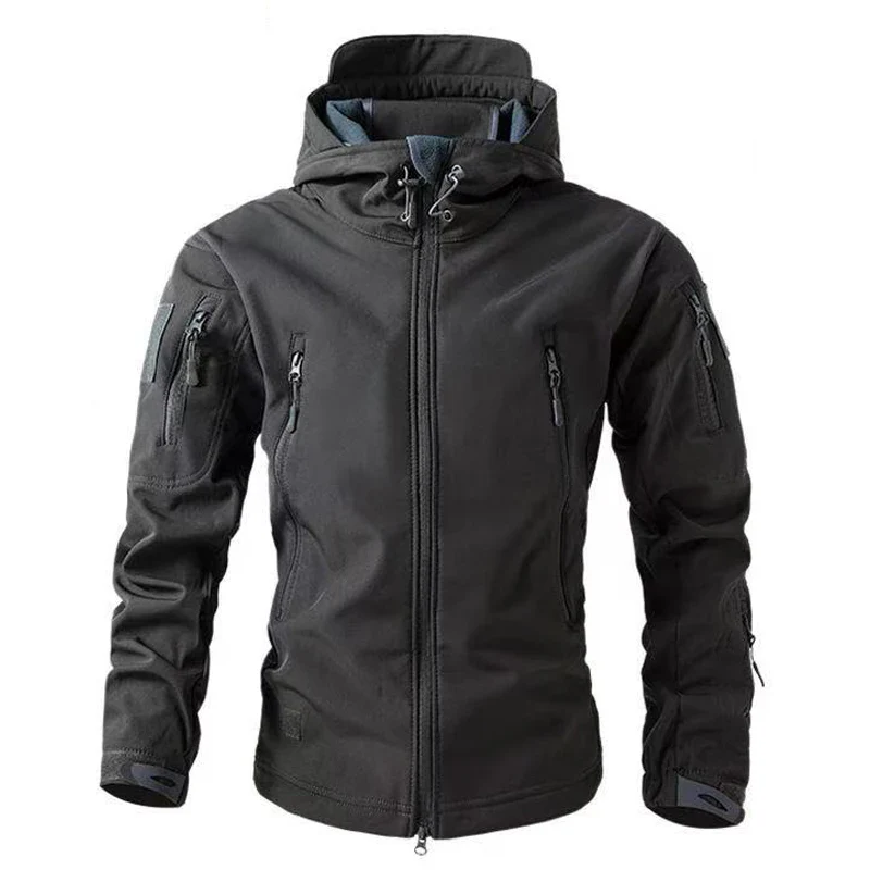 Miesten Ulkoilutakki Softshell Fleece Vedenpitävä Talvivaatteet