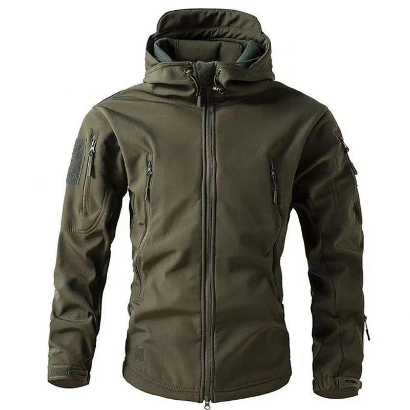 Miesten Ulkoilutakki Softshell Fleece Vedenpitävä Talvivaatteet - Image 7