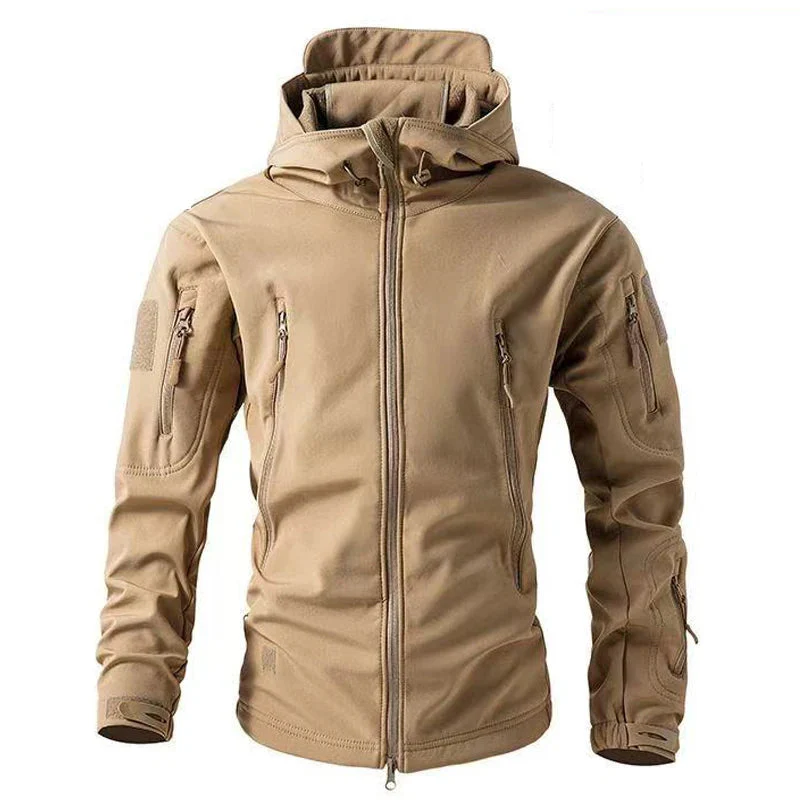Miesten Ulkoilutakki Softshell Fleece Vedenpitävä Talvivaatteet - Image 8
