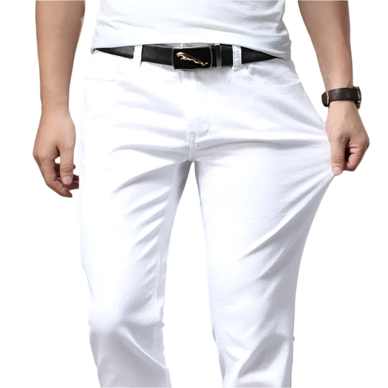 Miesten valkoiset slim fit -farkut