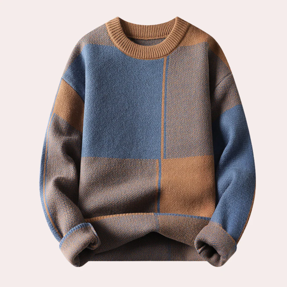 Miesten Varmasweater Trendikkäällä Muotoilulla - Image 2
