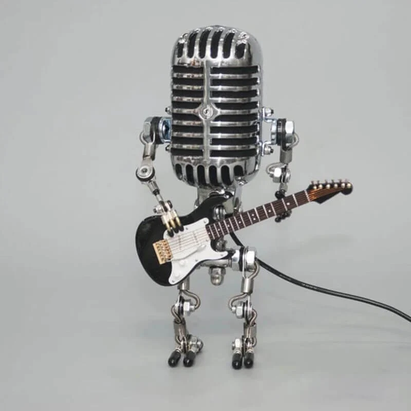 Mikrofoni Pöytälamppu Robottimuotoilu Säädettävällä LED-valolla - Image 6