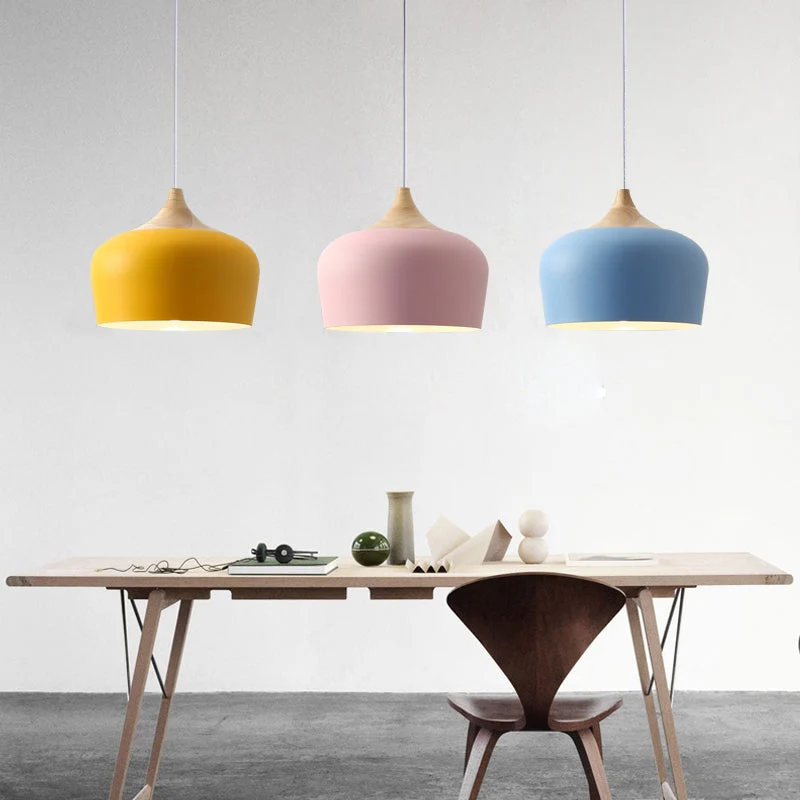 Minimalistinen Riippuvalaisin Pastellikupu - Image 4