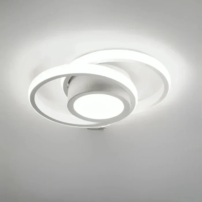 Moderni LED Kattovalaisin Kaksoisrenkaalla Olohuoneen Valaisin - Image 2