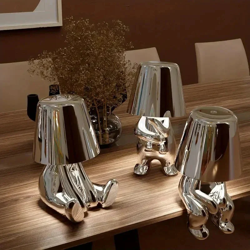 Moderni LED-pöytävalaisin Veistoksellinen Muotoilu - Image 4