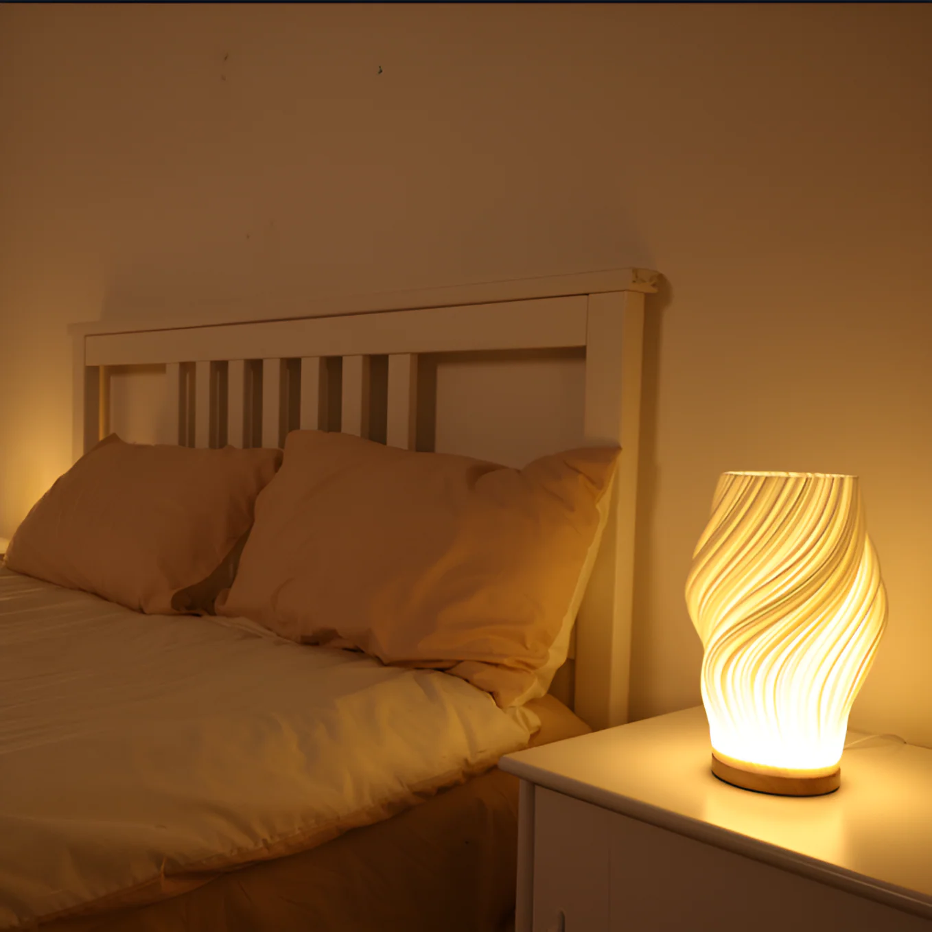 Moderni Pöytävalaisin 3D Aaltovaikutus Energiatehokas LED Lamppu - Image 6