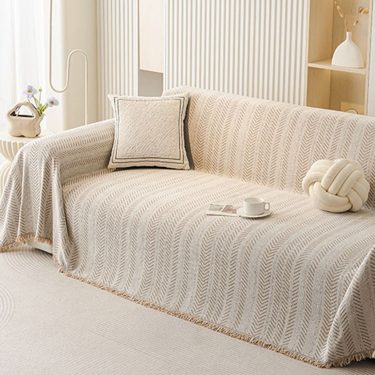 Naarmuuntumaton Sohvapäällinen Moderni Kalanruotokuvio - Image 5