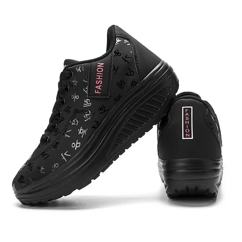 Naisten alustan kiila Lace-Up Sneakers - Image 7
