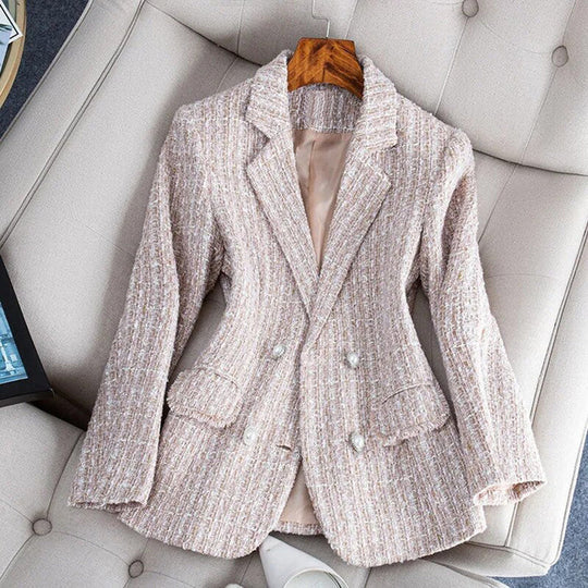 Naisten Bleiseri Kaksirivinen Muotoiltu Fit Tweed Kankaasta - Image 3