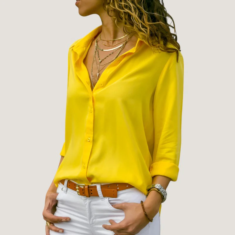 Naisten Blouse Ajaton Chic Polyesteri ja Puuvilla - Image 2