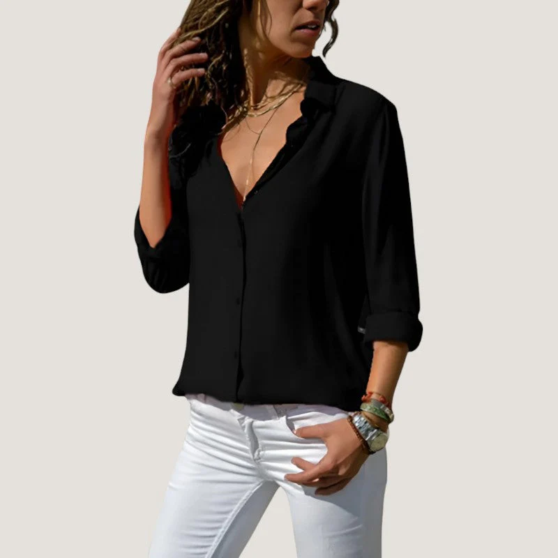Naisten Blouse Ajaton Chic Polyesteri ja Puuvilla - Image 3