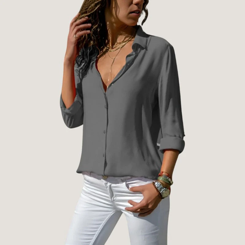 Naisten Blouse Ajaton Chic Polyesteri ja Puuvilla - Image 4
