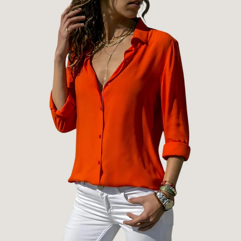 Naisten Blouse Ajaton Chic Polyesteri ja Puuvilla - Image 5