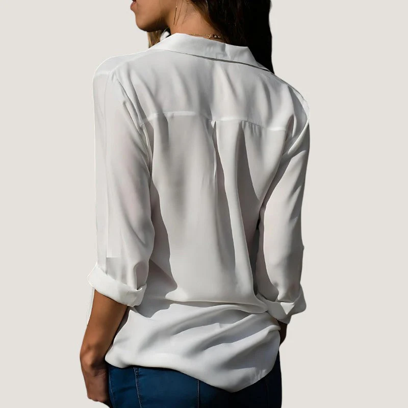 Naisten Blouse Ajaton Chic Polyesteri ja Puuvilla - Image 7