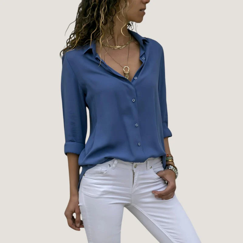 Naisten Blouse Ajaton Chic Polyesteri ja Puuvilla - Image 8