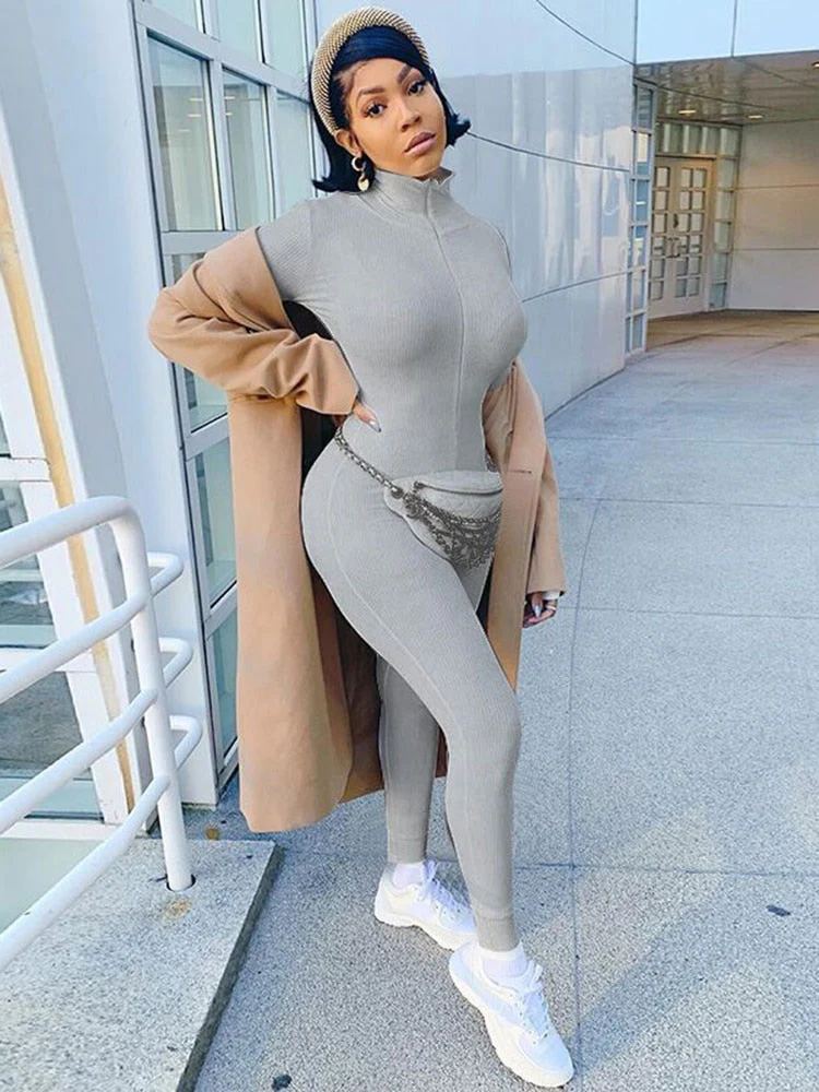 Naisten Bodycon Jumpsuit Tyylikäs Polyesteri - Image 8