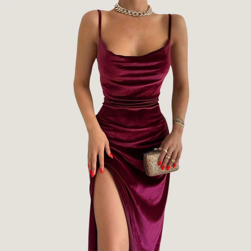 Naisten Bodycon Mekko Fente ja Fronce - Image 3